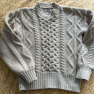 Frank and Oak Chunky Knit Sweater in Cream Xs